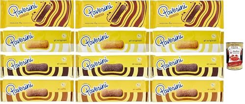 Pavesi Pavesini Testpaket, Snack Croccante Classico, Cioccolato, caffe', double, Knuspriger Snack mit dunkler Schokolade, leichter Snack, 12 Stücke + Italian Gourmet polpa 400g Pavesi Pavesini Testpaket, Snack Croccante Classico, Cioccolato, caffe', double, Knuspriger Snack mit dunkler Schokolade, leichter Snack, 12 Stücke + Italian Gourmet polpa 400g von Italian Gourmet E.R.