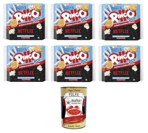 Pavesi Ringo Pop Kekse gefüllt mit Sahne mit Popcorngeschmack -6x 165 gr+ Italian Gourmet polpa 400g Pavesi Ringo Pop Kekse gefüllt mit Sahne mit Popcorngeschmack -6x 165 gr+ Italian Gourmet polpa 400g von Italian Gourmet E.R.