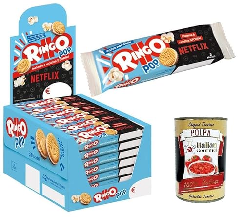 Pavesi Ringo PopCorn Espositore da 42 Pezzi LIMITED EDITION Ringo Popcorn-Display mit 42 Stück + Italian Gourmet polpa 400g Pavesi Ringo PopCorn Espositore da 42 Pezzi LIMITED EDITION Ringo Popcorn-Display mit 42 Stück + Italian Gourmet polpa 400g von Italian Gourmet E.R.