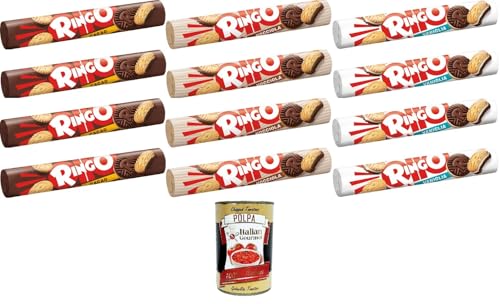 Pavesi Testpaket Ringo Biscuits Kakao, Haselnuss, Vanille Tubenpackung 12x 165gr+Italian Gourmet Polpa di Pomodoro 400gr Pavesi Testpaket Ringo Biscuits Kakao, Haselnuss, Vanille Tubenpackung 12x 165gr+Italian Gourmet Polpa di Pomodoro 400gr von Italian Gourmet E.R.