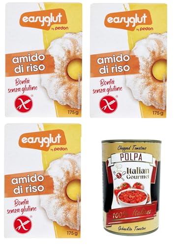 Pedon Easyglut Amido di Riso Reisstärke 3x175 gr+Italian Gourmet Polpa di Pomodoro 400gr Pedon Easyglut Amido di Riso Reisstärke 3x175 gr+Italian Gourmet Polpa di Pomodoro 400gr von Italian Gourmet E.R.