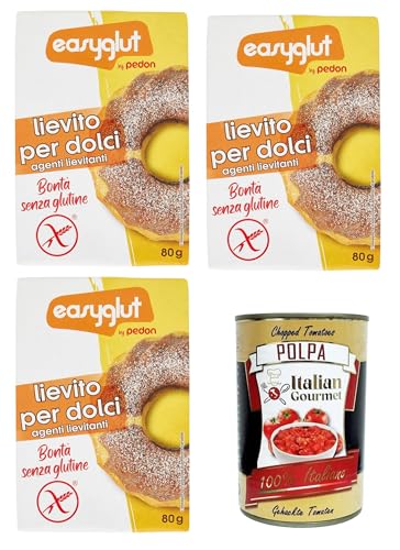 Pedon Easyglut Lievito per dolci senza glutine Glutenfreies Backpulver 3x80gr +Italian Gourmet Polpa di Pomodoro 400gr Pedon Easyglut Lievito per dolci senza glutine Glutenfreies Backpulver 3x80gr +Italian Gourmet Polpa di Pomodoro 400gr von Italian Gourmet E.R.