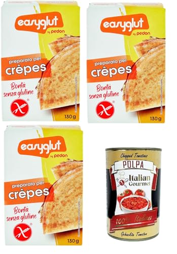 Pedon Easyglut preparato per crèpes senza glutine Zubereitung für glutenfreie Crèpes 3x 130gr +Italian Gourmet Polpa di Pomodoro 400gr Pedon Easyglut preparato per crèpes senza glutine Zubereitung für glutenfreie Crèpes 3x 130gr +Italian Gourmet Polpa di Pomodoro 400gr von Italian Gourmet E.R.