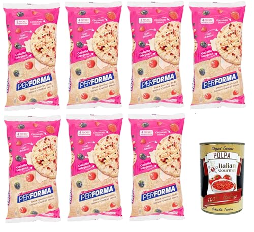 Performa Snacks von Vollkorn Reis mit Weißer Schokolade und Beeren Vollkorn Reiskuchen im 4er-Pack Frischespartaschen mit je 2 Keksen 7x132g+ Italian Gourmet polpa 400g Performa Snacks von Vollkorn Reis mit Weißer Schokolade und Beeren Vollkorn Reiskuchen im 4er-Pack Frischespartaschen mit je 2 Keksen 7x132g+ Italian Gourmet polpa 400g von Italian Gourmet E.R.