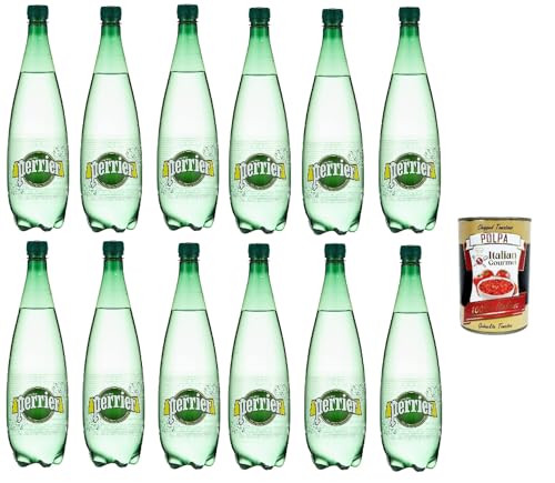 Perrier Mineralwasser Sparkling water PET Flasche 12x1Lt + Italian Gourmet polpa 400g Perrier Mineralwasser Sparkling water PET Flasche 12x1Lt + Italian Gourmet polpa 400g von Italian Gourmet E.R.
