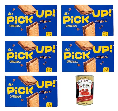 Pick Up Original ,Milchschokoladentafel im Doppelkeks, 5x 112g Packung, Jede Packung enthält 4 Kekse à 28g + Italian Gourmet Polpa di Pomodoro 400g Dose Pick Up Original ,Milchschokoladentafel im Doppelkeks, 5x 112g Packung, Jede Packung enthält 4 Kekse à 28g + Italian Gourmet Polpa di Pomodoro 400g Dose von Italian Gourmet E.R.