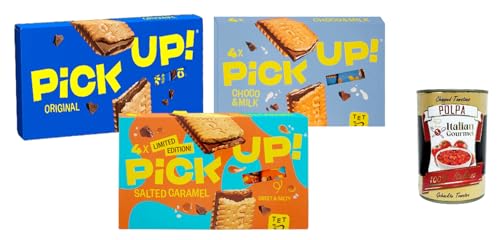 Pick Up Testpaket ,Milchschokoladentafel im Doppelkeks, 3x 112g Packung, Jede Packung enthält 4 Kekse à 28g + Italian Gourmet Polpa di Pomodoro 400g Dose Pick Up Testpaket ,Milchschokoladentafel im Doppelkeks, 3x 112g Packung, Jede Packung enthält 4 Kekse à 28g + Italian Gourmet Polpa di Pomodoro 400g Dose von Italian Gourmet E.R.