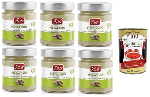 Pistì Crema Spalmabile al Pistacchio con "Pistacchio Verde di Bronte Dop" Pistazien-Aufstrichcreme mit „Grünen Pistazien von Bronte Dop“ 6x200gr + Italian Gourmet polpa 400g Pistì Crema Spalmabile al Pistacchio con "Pistacchio Verde di Bronte Dop" Pistazien-Aufstrichcreme mit „Grünen Pistazien von Bronte Dop“ 6x200gr + Italian Gourmet polpa 400g von Italian Gourmet E.R.