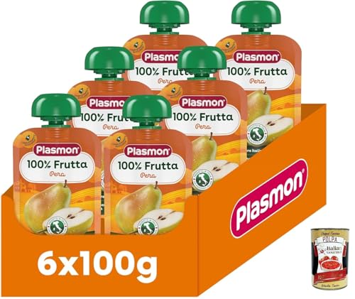 Plasmon 100% Frutta Pera 100g 6 Pouch Con aggiunta di Vitamina C, solo gli zuccheri della frutta + Italian Gourmet polpa 400g Plasmon 100% Frutta Pera 100g 6 Pouch Con aggiunta di Vitamina C, solo gli zuccheri della frutta + Italian Gourmet polpa 400g von Italian Gourmet E.R.