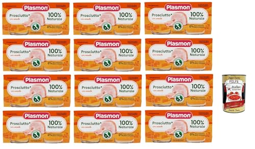 Plasmon Carne Prosciutto e cereale 12x (2x80g) Mit italienischem Fleisch, 100% natürlich, ohne Stärken und Räume hinzugefügt + Italian Gourmet polpa 400g von Italian Gourmet E.R.