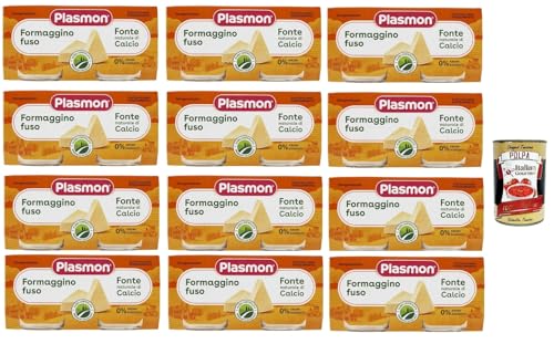 Plasmon Formaggino fuso 12x (2x80g) Mit italienischem Milch, 100% natürlich, ohne Räume hinzugefügt + Italian Gourmet polpa 400g von Italian Gourmet E.R.