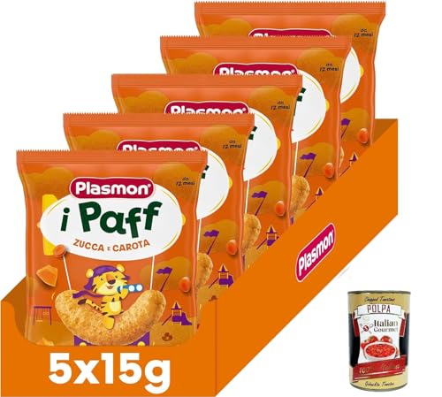 Plasmon Snack i Paff Zucca e Carote 5x 15gr Snack non fritti e senza sale aggiunto + Italian Gourmet polpa 400g Plasmon Snack i Paff Zucca e Carote 5x 15gr Snack non fritti e senza sale aggiunto + Italian Gourmet polpa 400g von Italian Gourmet E.R.