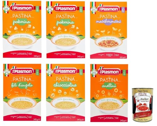 Plasmon Testpaket Pastina Infanzia Svezzamento Dai 6 Mesi 6x 340 Grammi + Italian Gourmet polpa 400g Plasmon Testpaket Pastina Infanzia Svezzamento Dai 6 Mesi 6x 340 Grammi + Italian Gourmet polpa 400g von Italian Gourmet E.R.