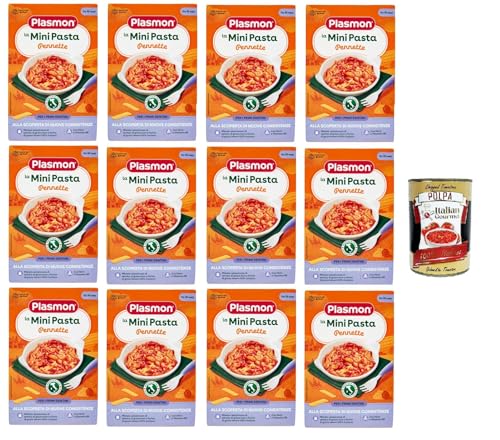 Plasmon la Mini Pasta Pennette die Mini -Stifte Pennette Pasta für Babys ab 10+ 12x 300 g + Italian Gourmet polpa 400g Plasmon la Mini Pasta Pennette die Mini -Stifte Pennette Pasta für Babys ab 10+ 12x 300 g + Italian Gourmet polpa 400g von Italian Gourmet E.R.