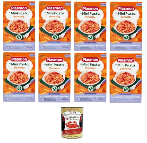 Plasmon la Mini Pasta Pennette die Mini -Stifte Pennette Pasta für Babys ab 10+ 8x 300 g + Italian Gourmet polpa 400g Plasmon la Mini Pasta Pennette die Mini -Stifte Pennette Pasta für Babys ab 10+ 8x 300 g + Italian Gourmet polpa 400g von Italian Gourmet E.R.