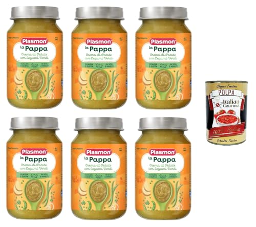 Plasmon la Pappa Crema di Patate con Legumi Verdi Cremiger Kartoffel-Pappa mit grünen Hülsenfrüchten 6x200 g+ Italian Gourmet Polpa di Pomodoro 400g Plasmon la Pappa Crema di Patate con Legumi Verdi Cremiger Kartoffel-Pappa mit grünen Hülsenfrüchten 6x200 g+ Italian Gourmet Polpa di Pomodoro 400g von Italian Gourmet E.R.