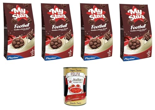 Playtime Football Biscotti al cacao e cerali Football Kakao- und Müslikekse 4x 275gr + Italian Gourmet polpa 400g Playtime Football Biscotti al cacao e cerali Football Kakao- und Müslikekse 4x 275gr + Italian Gourmet polpa 400g von Italian Gourmet E.R.