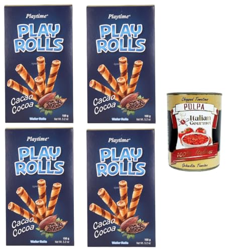 Playtime- PlayRolls Kakaogeschmack 4x 150gr + Italian Gourmet polpa 400g Playtime- PlayRolls Kakaogeschmack 4x 150gr + Italian Gourmet polpa 400g von Italian Gourmet E.R.