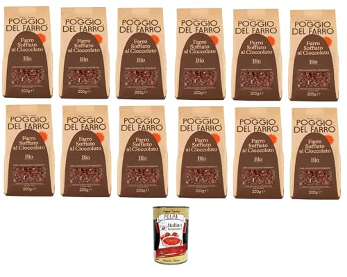 Poggio del Farro- Farro Soffiato al Cioccolato Gepuffter Dinkel mit Schokolade 12x 200gr + Italian Gourmet polpa 400g Poggio del Farro- Farro Soffiato al Cioccolato Gepuffter Dinkel mit Schokolade 12x 200gr + Italian Gourmet polpa 400g von Italian Gourmet E.R.