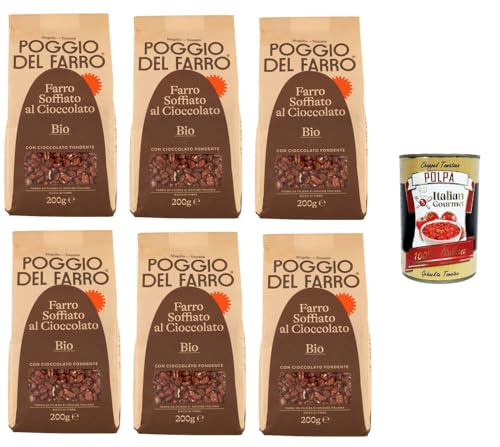 Poggio del Farro- Farro Soffiato al Cioccolato Gepuffter Dinkel mit Schokolade 6x 200gr + Italian Gourmet polpa 400g Poggio del Farro- Farro Soffiato al Cioccolato Gepuffter Dinkel mit Schokolade 6x 200gr + Italian Gourmet polpa 400g von Italian Gourmet E.R.
