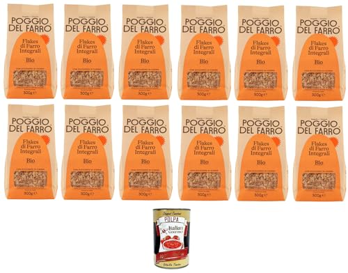 Poggio del Farro- Flakes di Farro Integrale Vollkorn-Dinkelflocken 12x300gr + Italian Gourmet polpa 400g Poggio del Farro- Flakes di Farro Integrale Vollkorn-Dinkelflocken 12x300gr + Italian Gourmet polpa 400g von Italian Gourmet E.R.