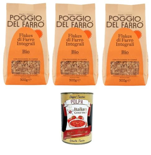 Poggio del Farro- Flakes di Farro Integrale Vollkorn-Dinkelflocken 3x300gr + Italian Gourmet polpa 400g Poggio del Farro- Flakes di Farro Integrale Vollkorn-Dinkelflocken 3x300gr + Italian Gourmet polpa 400g von Italian Gourmet E.R.
