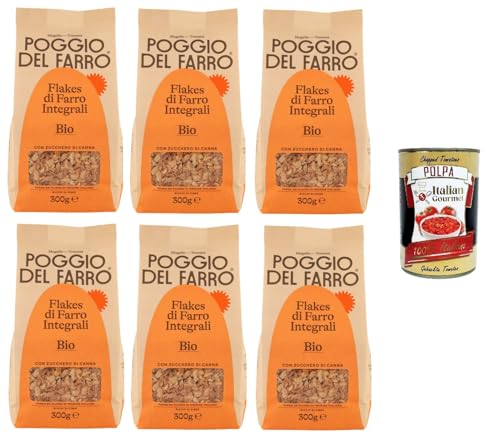 Poggio del Farro- Flakes di Farro Integrale Vollkorn-Dinkelflocken 6x300gr + Italian Gourmet polpa 400g Poggio del Farro- Flakes di Farro Integrale Vollkorn-Dinkelflocken 6x300gr + Italian Gourmet polpa 400g von Italian Gourmet E.R.