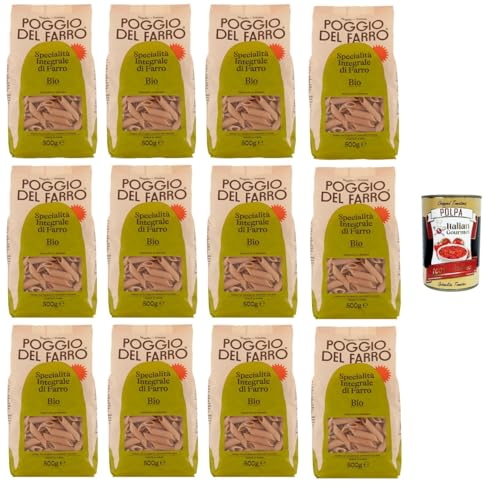 Poggio del Farro Penne Specialità Integrale Di Farro Vollkorn-Dinkel-Spezialität 12x500gr + Italian Gourmet polpa 400g Poggio del Farro Penne Specialità Integrale Di Farro Vollkorn-Dinkel-Spezialität 12x500gr + Italian Gourmet polpa 400g von Italian Gourmet E.R.