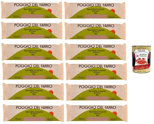 Poggio del Farro Spaghetti Specialità Integrale Di Farro Vollkorn-Dinkel-Spezialität 12x500gr + Italian Gourmet polpa 400g Poggio del Farro Spaghetti Specialità Integrale Di Farro Vollkorn-Dinkel-Spezialität 12x500gr + Italian Gourmet polpa 400g von Italian Gourmet E.R.