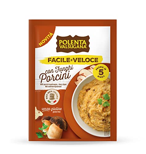 Polenta Valsugana Facile e Veloce con Funghi Porcini Zubereitet für Polenta mit Steinpilzen Glutenfrei in 5 Minuten Fertig 80g Polenta Valsugana Facile e Veloce con Funghi Porcini Zubereitet für Polenta mit Steinpilzen Glutenfrei in 5 Minuten Fertig 80g von POLENTA VALSUGANA