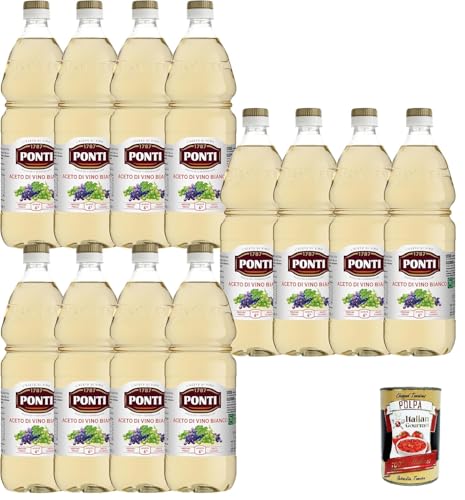 Ponti, Klassischer Weißweinessig, hergestellt aus ausgewählten Weinen, ideal für begleitende rohes und gekochtes Gemüse, Säure 6, PET 12x 1L + Italian Gourmet polpa 400g Ponti, Klassischer Weißweinessig, hergestellt aus ausgewählten Weinen, ideal für begleitende rohes und gekochtes Gemüse, Säure 6, PET 12x 1L + Italian Gourmet polpa 400g von Italian Gourmet E.R.