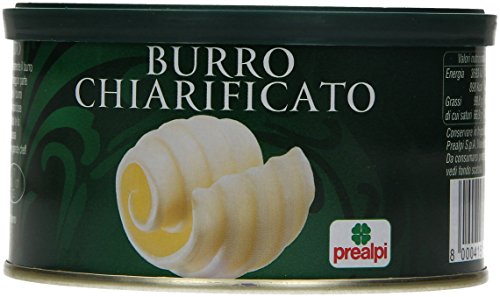 Prealpi Burro Chiarificato Butterschmalz Geklärte Butter Natürlich Laktosefrei Italienische Exzellenz Dose mit 250g von Italian Gourmet E.R.