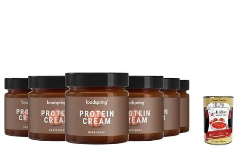 Protein Cream, 6x 200g, Schokocreme mit hohem Proteingehalt bei 85% weniger Zucker + Italian Gourmet polpa 400g Protein Cream, 6x 200g, Schokocreme mit hohem Proteingehalt bei 85% weniger Zucker + Italian Gourmet polpa 400g von Italian Gourmet E.R.