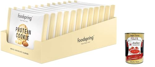Protein cookies, Proteinkeks, weiße Schokolade und Mandeln, 12 x 50 g, wahre Konsistenz des Keks, viele Proteine, wenige Zucker, der Snack passen zu echtem Kakao + Italian Gourmet polpa Protein cookies, Proteinkeks, weiße Schokolade und Mandeln, 12 x 50 g, wahre Konsistenz des Keks, viele Proteine, wenige Zucker, der Snack passen zu echtem Kakao + Italian Gourmet polpa von Italian Gourmet E.R.