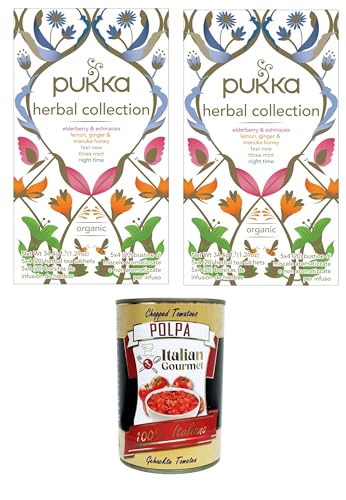 Pukka - Herbal Collection - 5 Kräutertees - 2x Packungen mit 20 Beuteln + Italian Gourmet polpa 400g Pukka - Herbal Collection - 5 Kräutertees - 2x Packungen mit 20 Beuteln + Italian Gourmet polpa 400g von Italian Gourmet E.R.