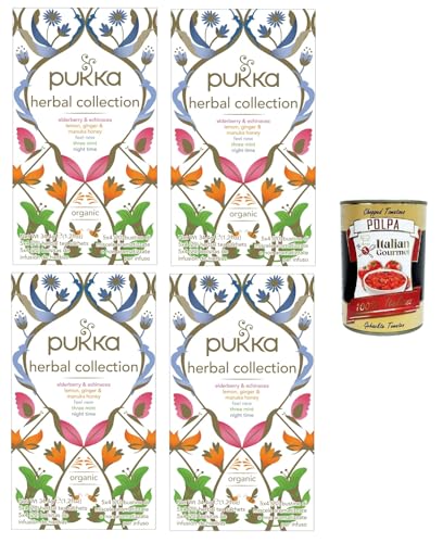 Pukka - Herbal Collection - 5 Kräutertees - 4x Packungen mit 20 Beuteln + Italian Gourmet polpa 400g Pukka - Herbal Collection - 5 Kräutertees - 4x Packungen mit 20 Beuteln + Italian Gourmet polpa 400g von Italian Gourmet E.R.