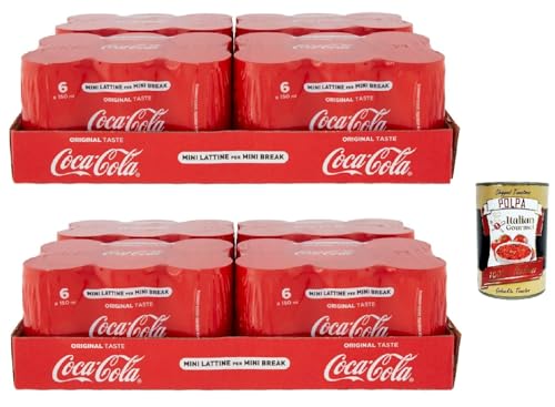 Pure Erfrischung mit unverwechselbarem Coke Geschmack in der stylischen 48x 150ml Mini Dose + Italian Gourmet polpa 400g Pure Erfrischung mit unverwechselbarem Coke Geschmack in der stylischen 48x 150ml Mini Dose + Italian Gourmet polpa 400g von Italian Gourmet E.R.