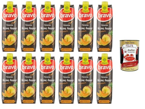 Rauch Bravo Premium Melone und Ananas, überraschend, mit Vitamin C ohne Farbstoffe 12x1lt+ Italian Gourmet polpa 400g Rauch Bravo Premium Melone und Ananas, überraschend, mit Vitamin C ohne Farbstoffe 12x1lt+ Italian Gourmet polpa 400g von Italian Gourmet E.R.