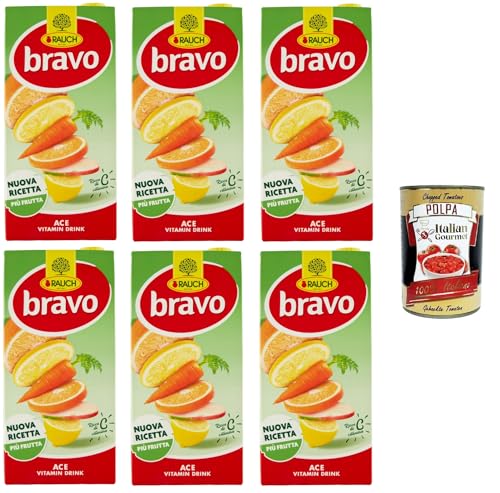 Rauch bravo ACE Vitamin Drink Neues Rezept, mehr Obst 6x2lt + Italian Gourmet polpa 400g Rauch bravo ACE Vitamin Drink Neues Rezept, mehr Obst 6x2lt + Italian Gourmet polpa 400g von Italian Gourmet E.R.