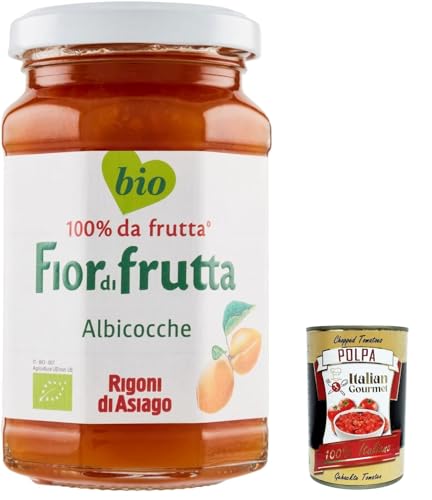 Rigoni di Asiago 12x 250g - Fiordifrutta Aprikosen-Aufstrich, Marmelade Konfitüre Brotaufstriche Original aus Italien + Italian Gourmet polpa 400g von Italian Gourmet E.R.