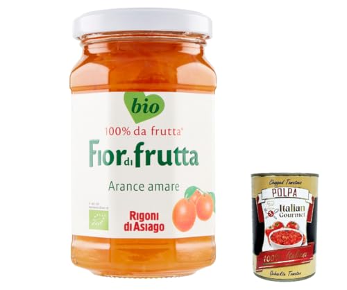 Rigoni di Asiago 12x 250g - Fiordifrutta Bitterorangen -Aufstrich, Marmelade Konfitüre Brotaufstriche Original aus Italien + Italian Gourmet polpa 400g von Italian Gourmet E.R.