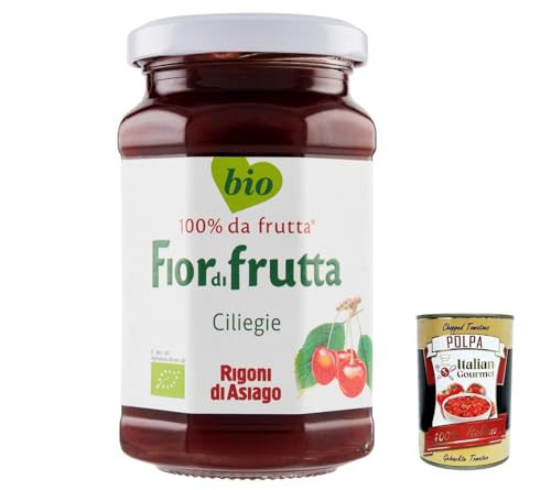 Rigoni di Asiago 12x 250g - Fiordifrutta Fruchtaufstrich - Kirsche -Aufstrich, Marmelade Konfitüre Brotaufstriche Original aus Italien + Italian Gourmet polpa 400g von Italian Gourmet E.R.