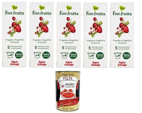 Rigoni di Asiago Fior di Frutta Confettura di Fragoline 5 monodosi Fior di Frutta Erdbeermarmelade 5 Einzeldosen 5x100gr +Italian Gourmet Polpa di Pomodoro 400gr Rigoni di Asiago Fior di Frutta Confettura di Fragoline 5 monodosi Fior di Frutta Erdbeermarmelade 5 Einzeldosen 5x100gr +Italian Gourmet Polpa di Pomodoro 400gr von Italian Gourmet E.R.