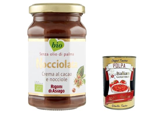 Rigoni di Asiago - Nocciolata - 6x 270g, Nuss Nougat Creme, Haselnusscreme ohne Palmöl, Nuss Nougat Creme ohne Palmöl, Leckerer Brotaufstrich + Italian Gourmet polpa 400g Rigoni di Asiago - Nocciolata - 6x 270g, Nuss Nougat Creme, Haselnusscreme ohne Palmöl, Nuss Nougat Creme ohne Palmöl, Leckerer Brotaufstrich + Italian Gourmet polpa 400g von Italian Gourmet E.R.