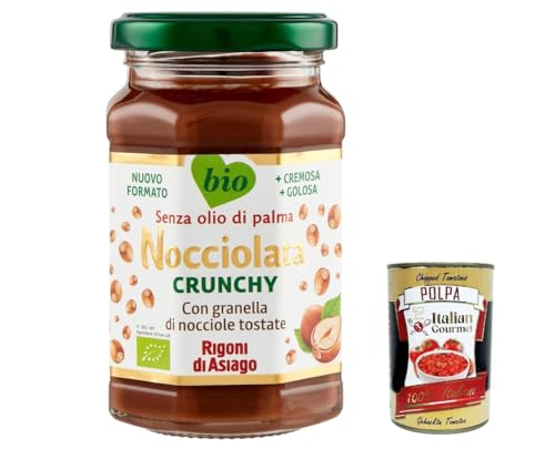 Rigoni di Asiago Nocciolata - Crunchy, 6x 250g, Haselnusscreme ohne Palmöl, Nuss Nougat Creme ohne Palmöl, Leckerer Brotaufstrich + Italian Gourmet polpa 400g Rigoni di Asiago Nocciolata - Crunchy, 6x 250g, Haselnusscreme ohne Palmöl, Nuss Nougat Creme ohne Palmöl, Leckerer Brotaufstrich + Italian Gourmet polpa 400g von Italian Gourmet E.R.