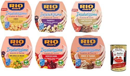 Rio Mare Insalatissime Thunfischsalat Testpaket Fertiggerichte 6x 160g + Italian Gourmet polpa 400g Rio Mare Insalatissime Thunfischsalat Testpaket Fertiggerichte 6x 160g + Italian Gourmet polpa 400g von Italian Gourmet E.R.