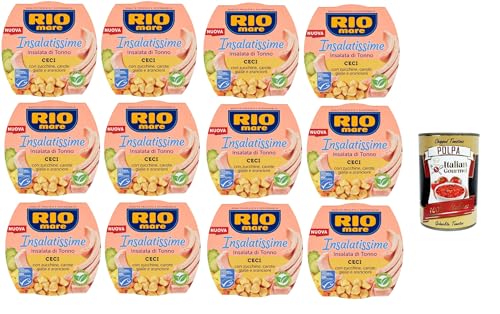 Rio Mare Insalatissime di tonno Gusto Ceci, ready to eat Tuna salad, Thunfischsalat mit Kichererbsen, Zucchini und Karotten , Fertiggerichte 12x 160g + Italian Gourmet polpa 400g Rio Mare Insalatissime di tonno Gusto Ceci, ready to eat Tuna salad, Thunfischsalat mit Kichererbsen, Zucchini und Karotten , Fertiggerichte 12x 160g + Italian Gourmet polpa 400g von Italian Gourmet E.R.