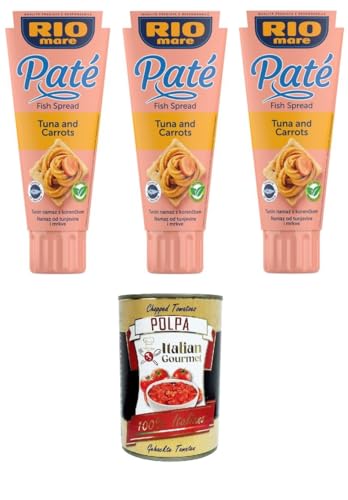 Rio Mare- Patè Tonno e Carote Thunfisch-Karotten-Patè 3x100gr + Italian Gourmet polpa 400g Rio Mare- Patè Tonno e Carote Thunfisch-Karotten-Patè 3x100gr + Italian Gourmet polpa 400g von Italian Gourmet E.R.