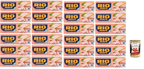 Rio Mare Tonno all' olio di oliva , tuna in olive oil 24x 195g (3x 65g) Thunfisch in Olivenöl, Hochwertiger Gelbflossen-Thunfisch + Italian Gourmet polpa 400g von Italian Gourmet E.R.