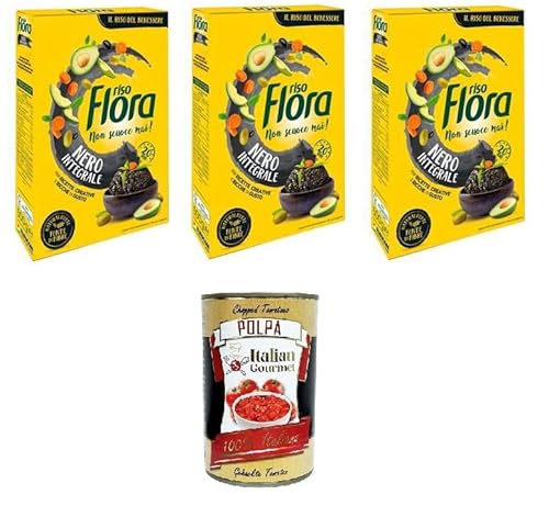 Riso Flora Nero Integrale Für kreative und leckere Rezepte 3x500gr + Italian Gourmet polpa 400g Riso Flora Nero Integrale Für kreative und leckere Rezepte 3x500gr + Italian Gourmet polpa 400g von Italian Gourmet E.R.